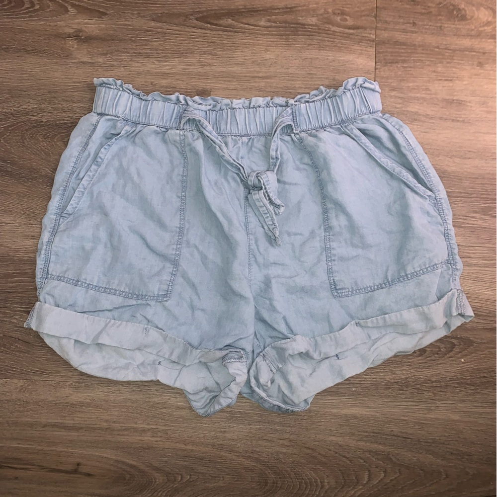 aerie: Belted, Cuffed Shorts, Pockets, Size: Medium